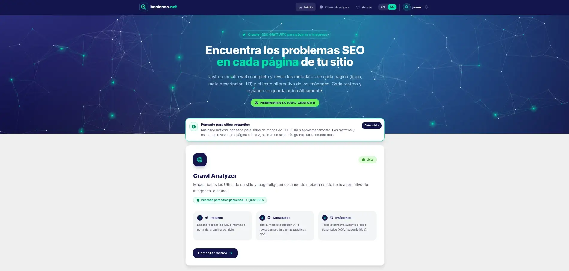 Captura del sitio web de basicseo.net